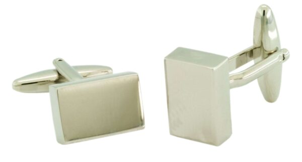 Plain rectangle cufflink
