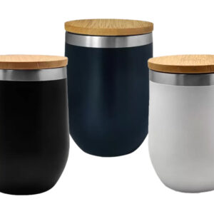 B-URT — Stainless steel double wall cup with bamboo lid