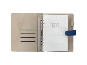 2026 business diary open leather cover