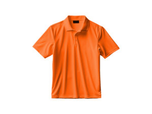 Bright orange polo shirt, short-sleeved design
