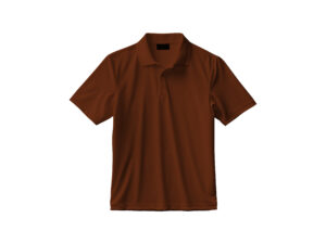 Brown polo shirt on white background