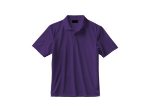 Purple polo shirt on white background