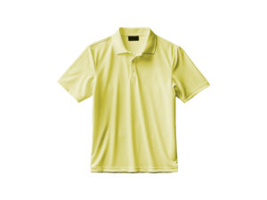 Yellow polo shirt on white background