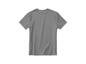 Plain gray t-shirt on white background.