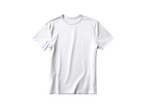 Plain white t-shirt on white background