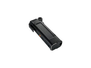Black plastic rechargeable battery pack