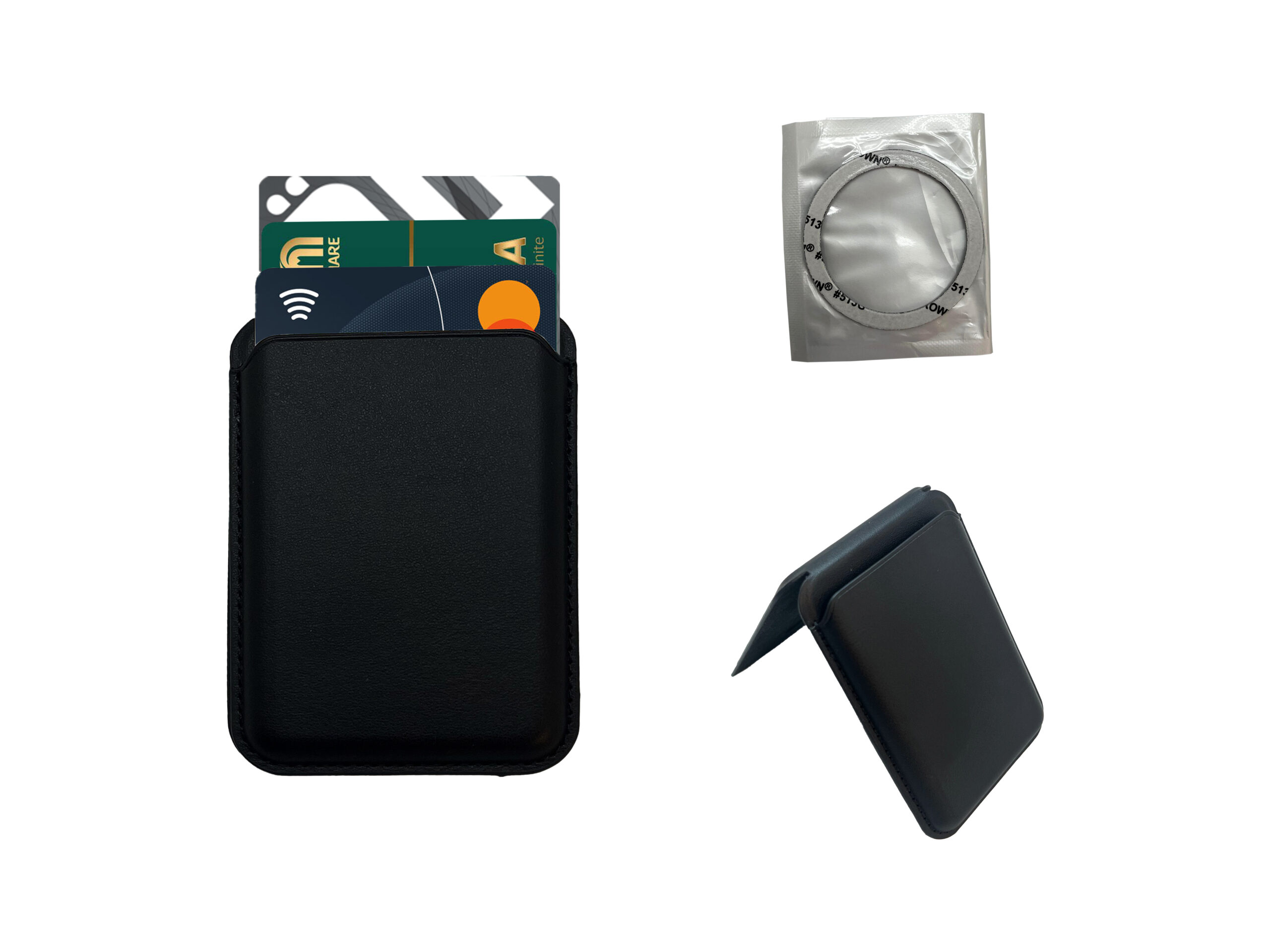 Black card holder with rfid protection
