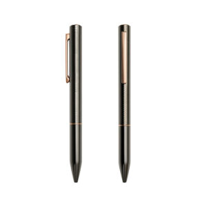 Two metallic pens with gold clips