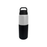 Black and white insulated water bottle