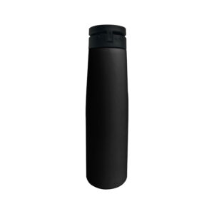 Black insulated water bottle isolated