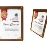 Certificate of Appreciation with wooden frame.
