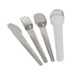 Reusable silverware set with carrying case