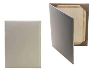 Two blank canvases with wooden frames