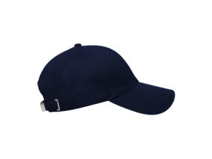 Navy blue baseball cap with adjustable strap.