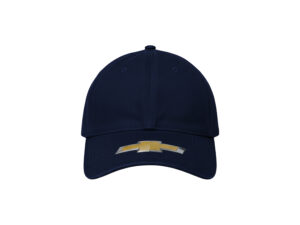 Navy blue cap with gold logo