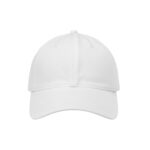 Plain white baseball cap front view