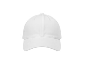 Plain white baseball cap front view