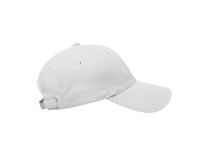 Plain white adjustable baseball cap