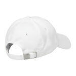 White adjustable baseball cap rear view