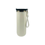 White thermal bottle with rope handle