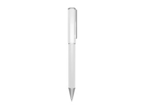 Silver ballpoint pen with clip