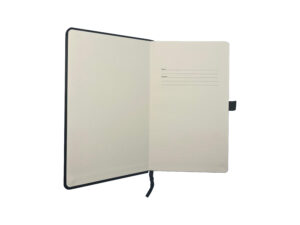 Open notebook showing name and address lines