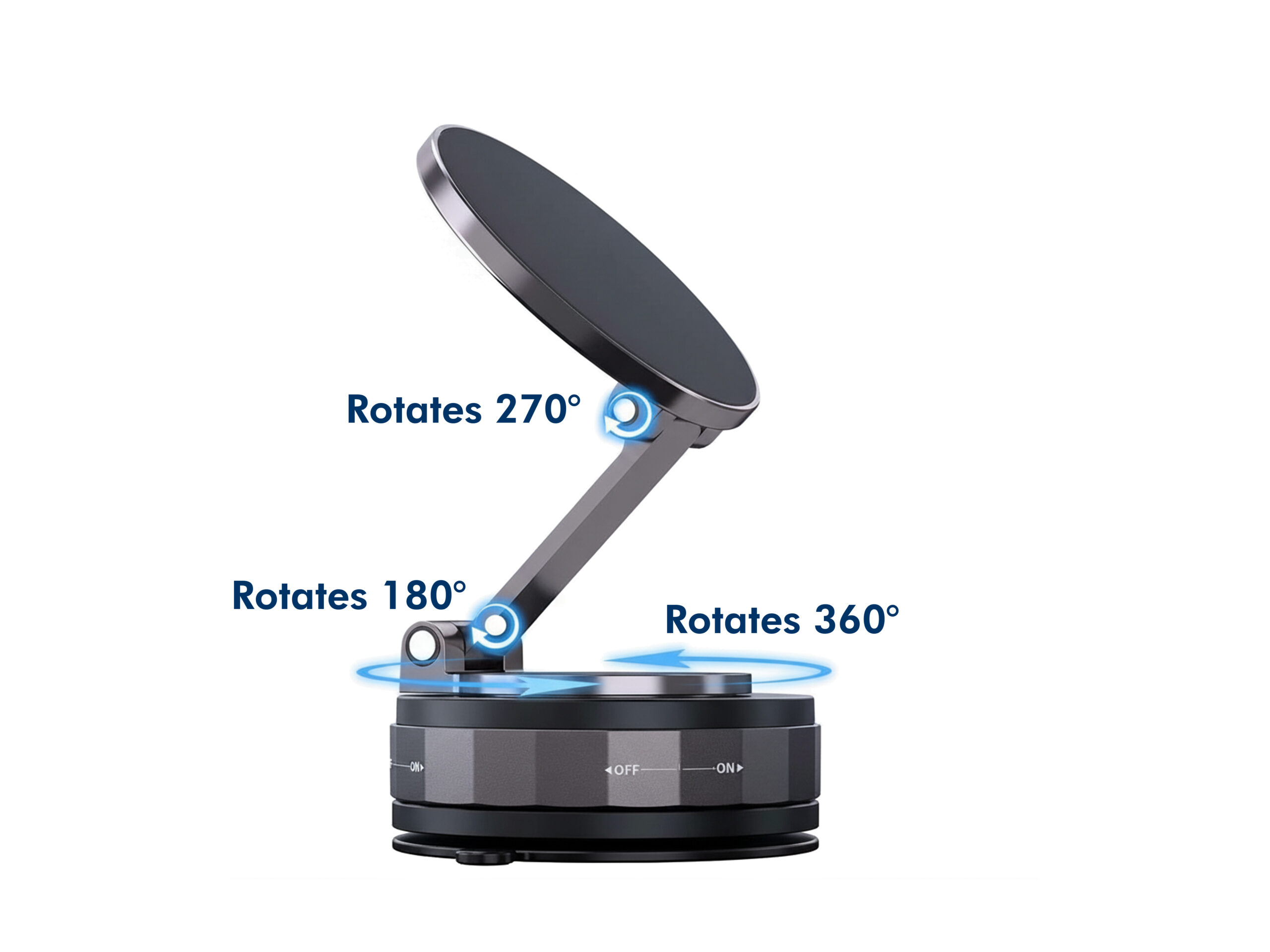 360-degree rotating phone tripod with adjustable angles