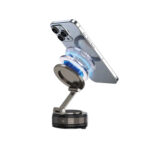 Magnetic iPhone stand with blue light effect