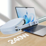 240W laptop charger with USB-C connection.