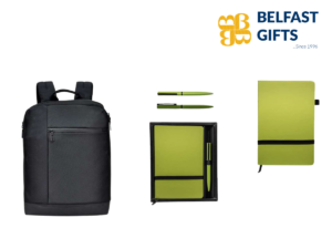 Belfast Gifts: backpack, notebook, pen set