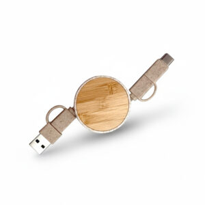 Eco-friendly USB and USB-C charging cable.