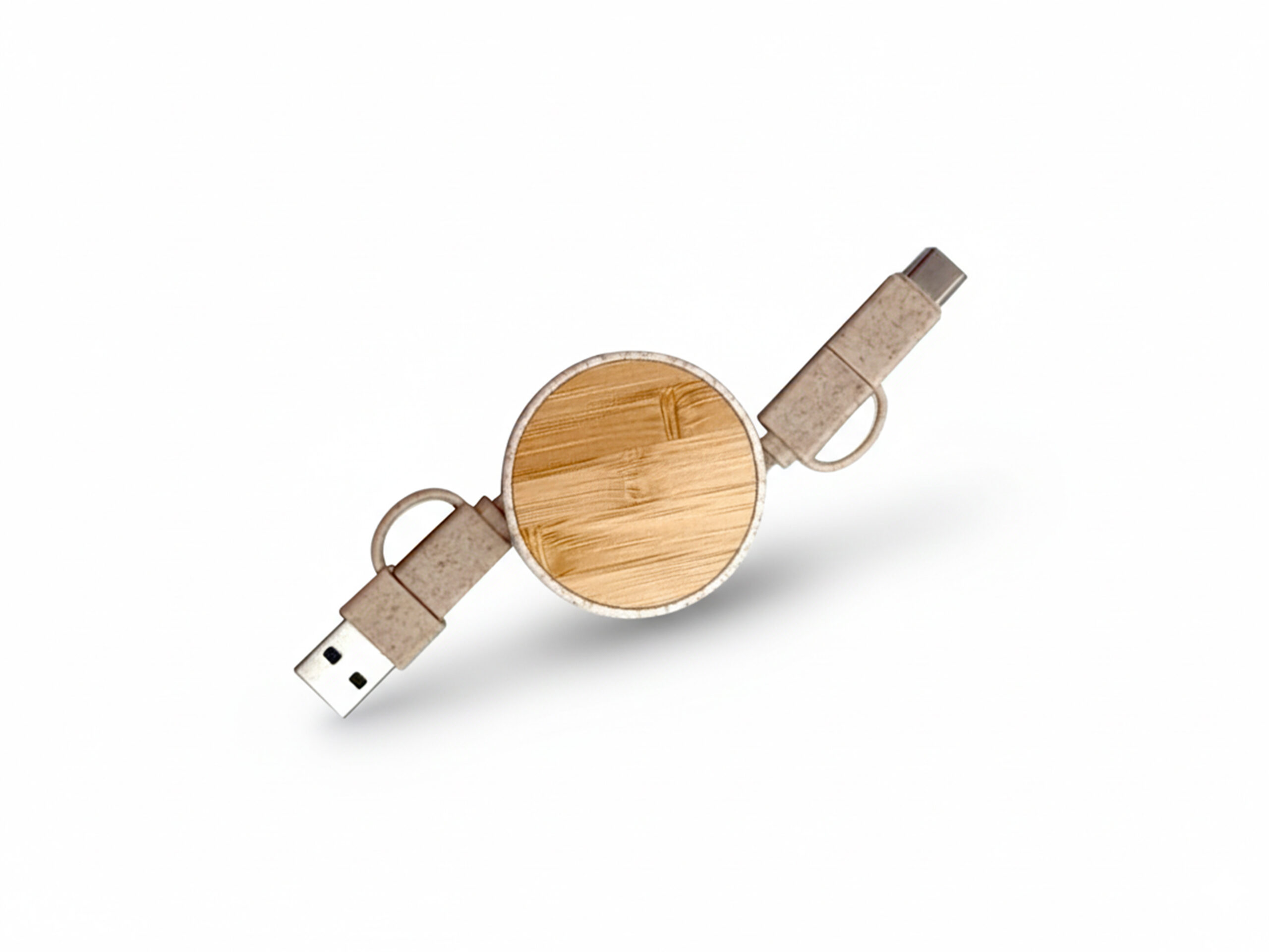 Eco-friendly USB and USB-C charging cable.