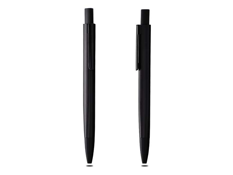 Two sleek black ballpoint pens