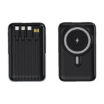 Portable wireless charger with multiple connectors