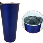 Blue insulated tumbler with lid