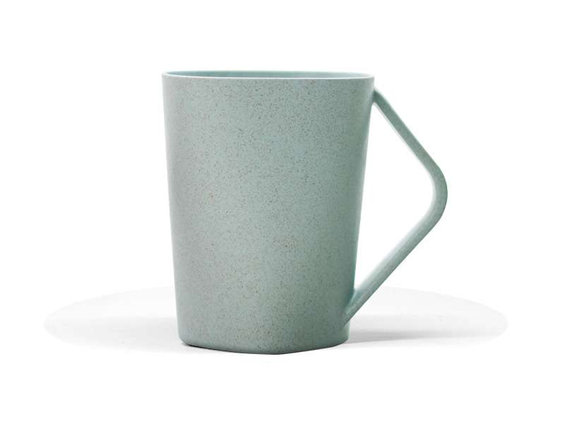 Eco-friendly blue mug with handle